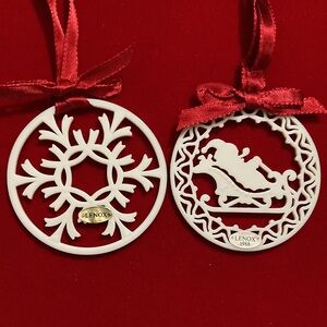 Lenox China Xmas ornaments vintage.